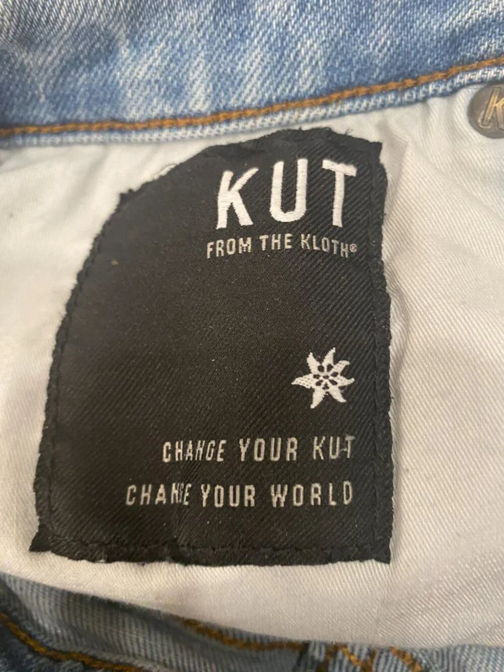 Kut From The Kloth High Rise Button Fly Ankle Jeans Raw Hem Size 4